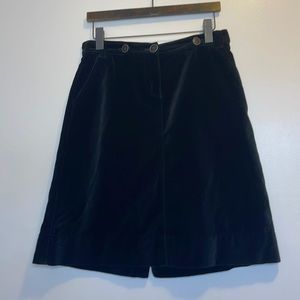 Boden Black Velvet Midi Skirt Size 12 UK/8 US